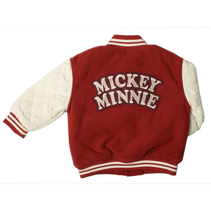 akachan honpo - 美式棒球外套-米奇&米妮-紅色
