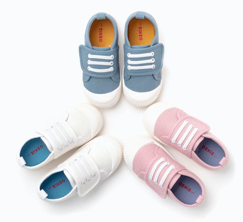 韓國 OZKIZ - 裝飾鞋帶簡約單色餅乾鞋-天藍