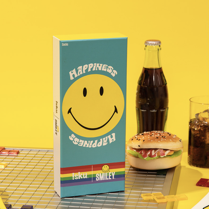 love, charlotte - Smiley 笑臉聯名款短筒棉襪 (XXL (腳長22~24cm))-5 雙一組