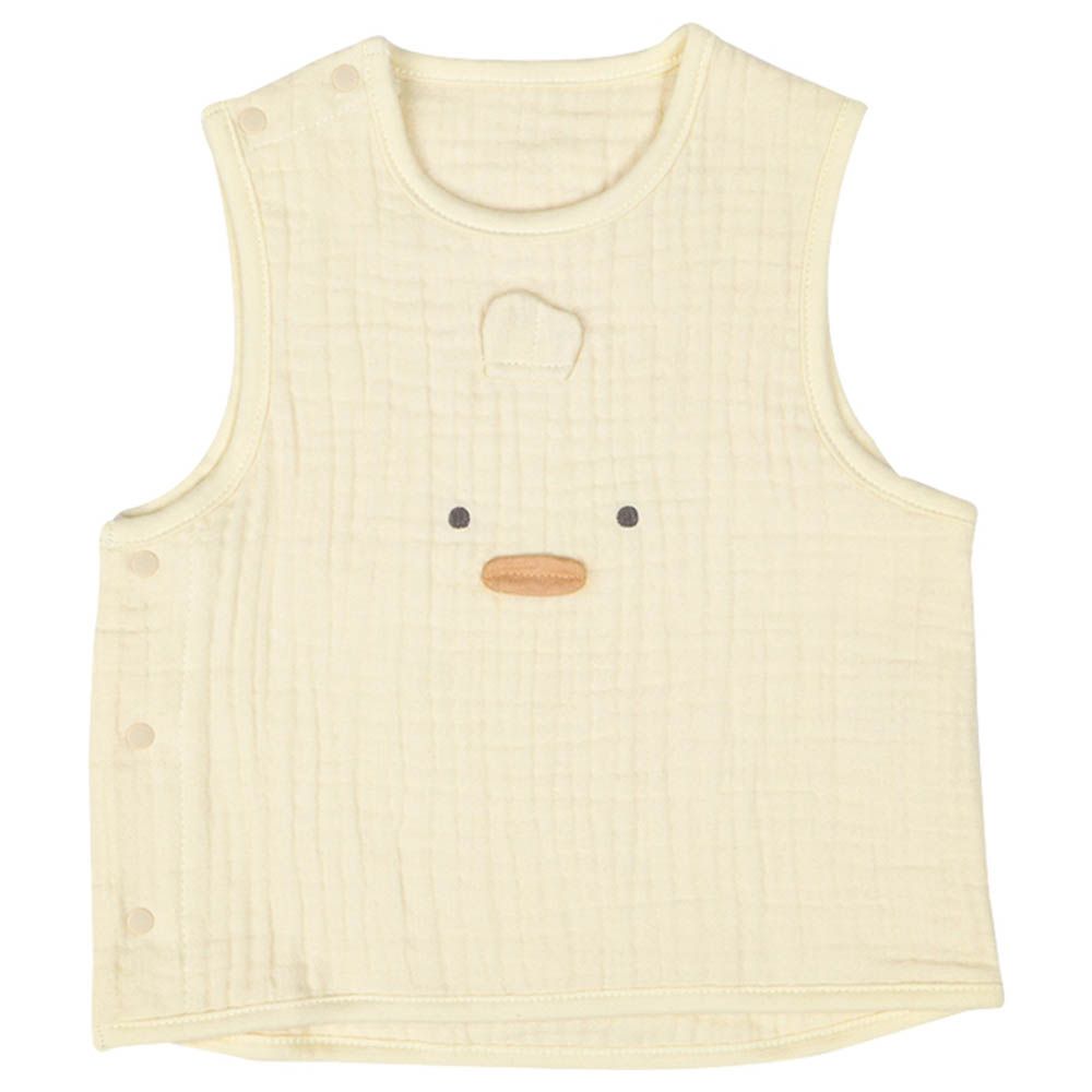 6層棉紗背心-奶油色 (50~70cm)