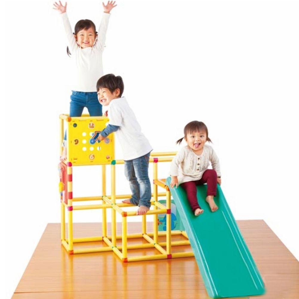 日本 People - 新動動腦力體力三層攀爬架滑梯組