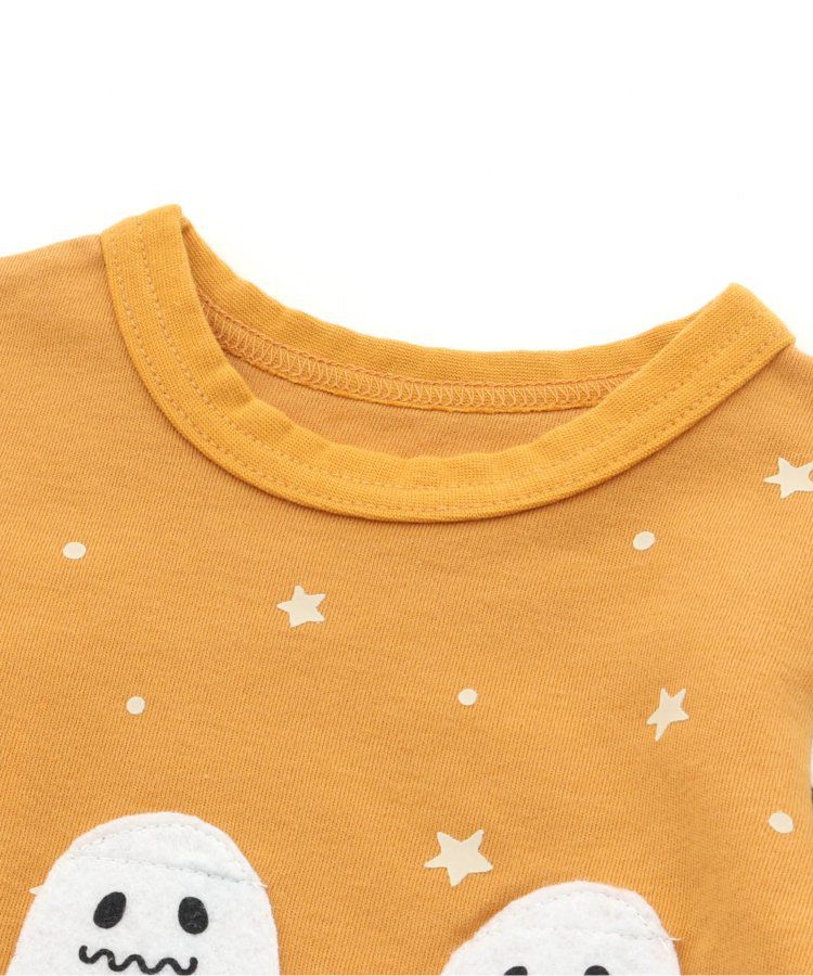 日本 BIT'Z - 萬聖節立體造型拼接長袖上衣-南瓜-白