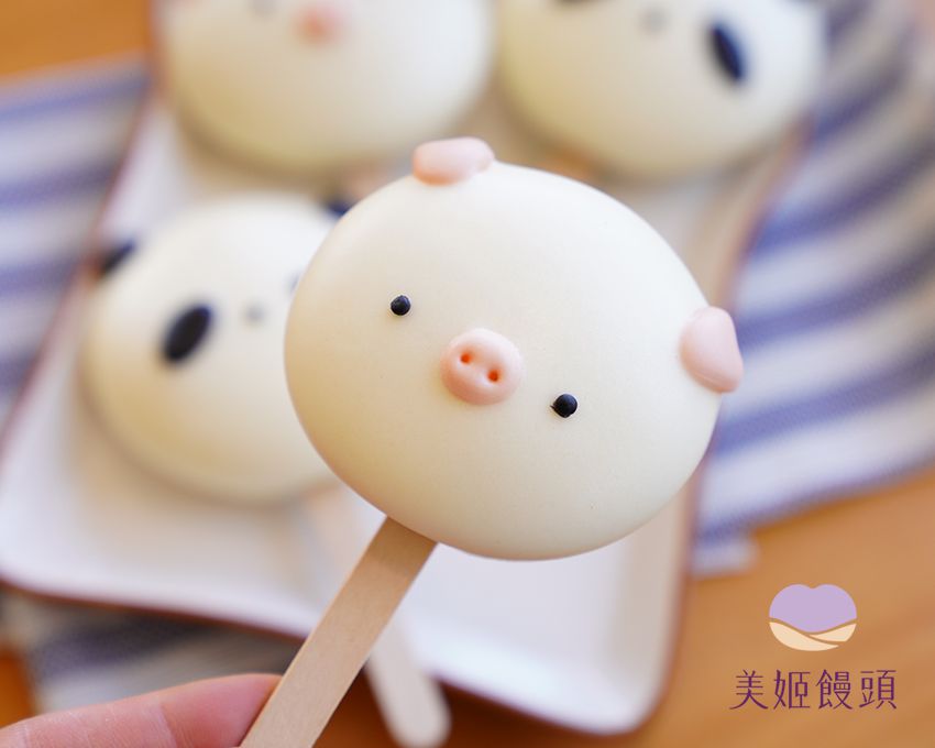 美姬饅頭 - 動物雪糕鮮乳造型饅頭 (6入)-35g