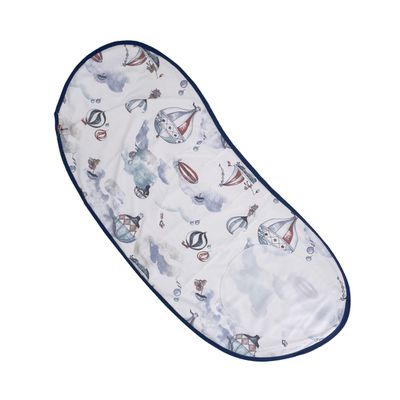 JoyNa - 純棉兩用型包巾 肚圍 嬰兒防驚跳包巾 寶寶肚圍-藍色氣球 (35*80)