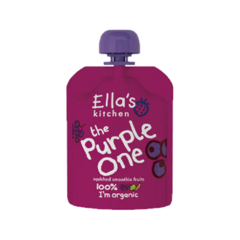 Ella's kitchen - 彩虹系列有機果泥-紫色(香蕉泥+蘋果泥+黑醋栗泥+藍莓泥+濃縮檸檬汁)6個月以上-90g