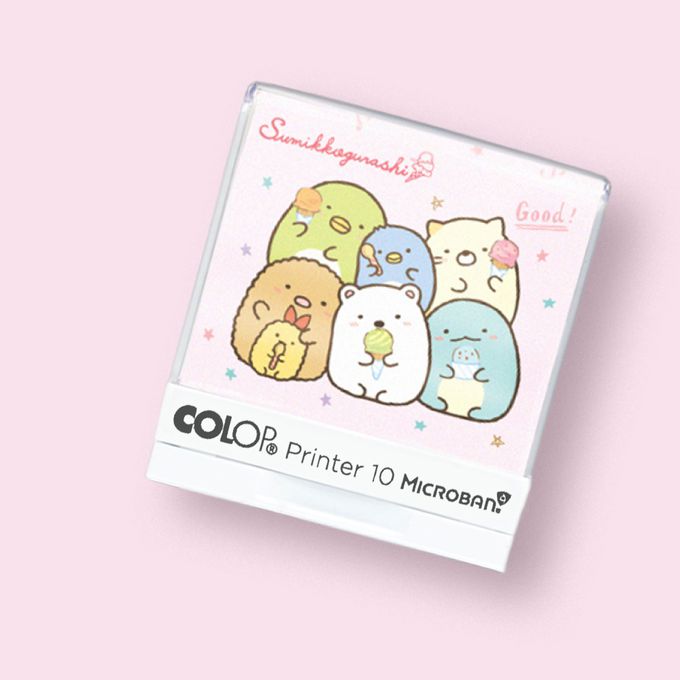 可愛卡通印章 - 布類專用連續回墨章-角落小夥伴-香甜一夏-粉墨水 (2.7*1cm)