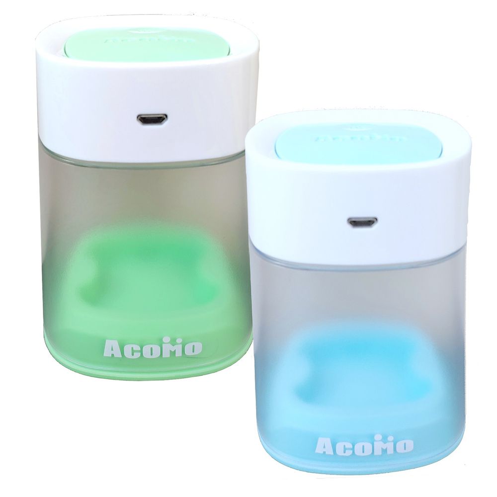 AcoMo - PPS II USB 紫外線 2 分鐘奶嘴個人消毒器-超值 2 入組-藍色+綠色