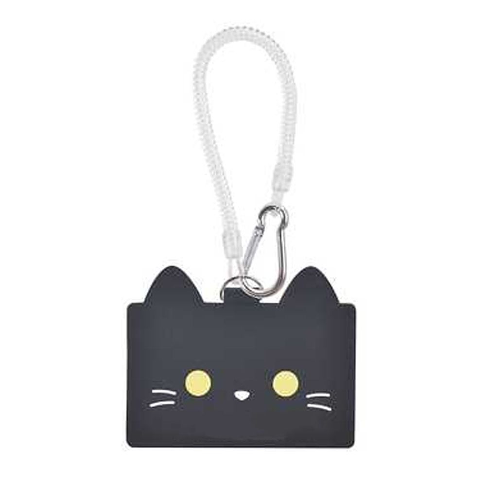 日本P+G design - 矽膠防水悠遊卡夾/證件套-黑貓