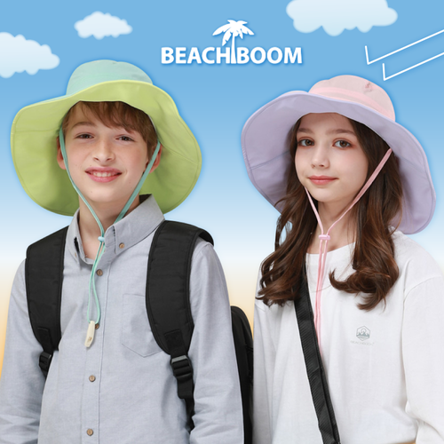 UPF 50+ 夏季親子遮陽帽 ☀ 韓國  Beachboom