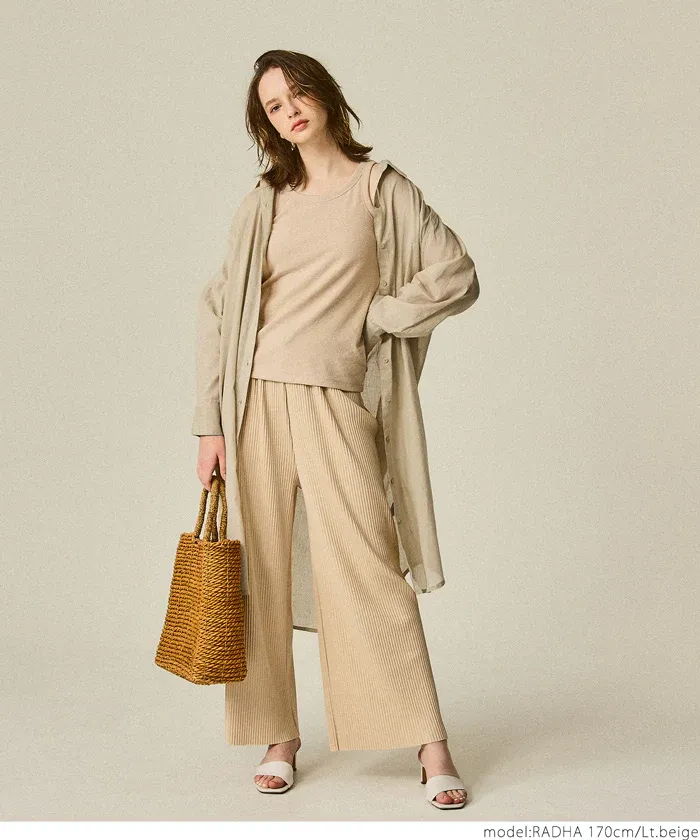 日本 COCA - 純棉透感長版薄外套-軍綠