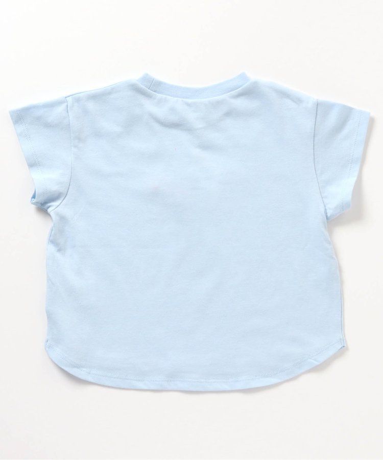 日本 apres les cours - 立體刺繡印花短袖上衣-冰棒-袖撞色