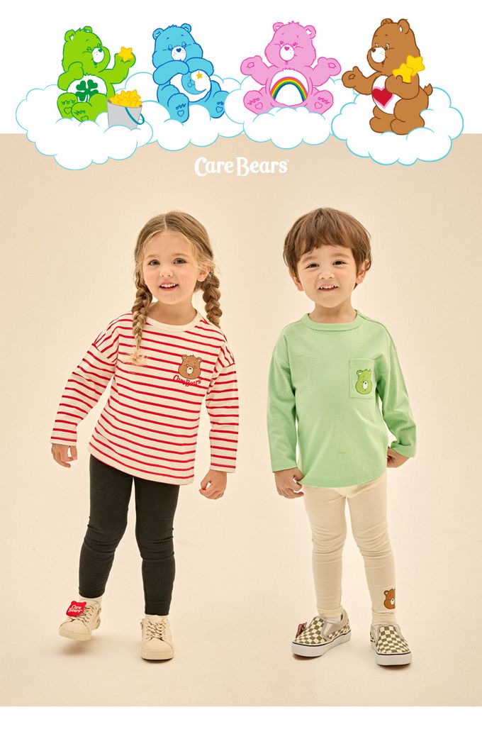 韓國 Care Bears - 鬆緊腰眨眼熊熊彈性內搭褲-黑