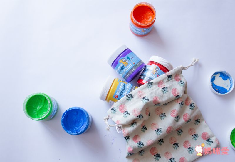 澳洲 Micador - 小寶貝水洗顏料4色組-紅黃藍綠-250ml*4入+中束口袋(款式隨機)*1