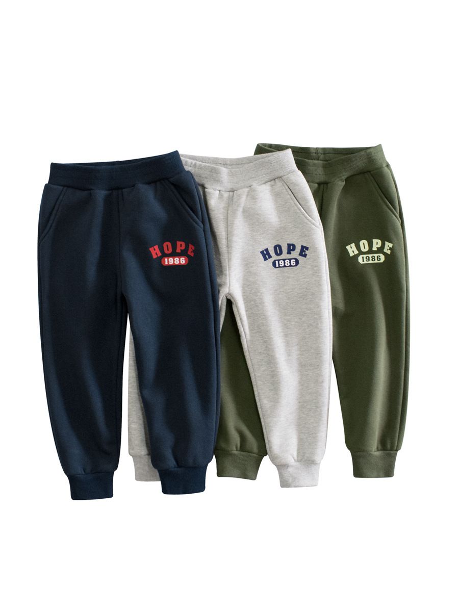 加絨純棉長褲-HOPE1986-軍綠色