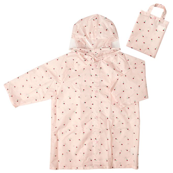 akachan honpo - 雨衣-水果-粉紅色