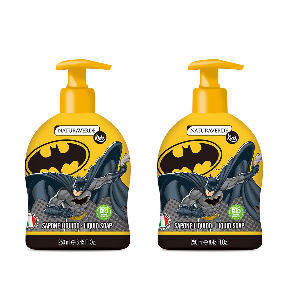 義大利 自然之綠 NATURAVERDE - 正義聯盟蝙蝠俠清新潔顏液態皂 (二入組)-250ml*2