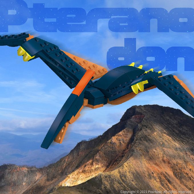 日本 Silverback - 可動擬真積木-翼龍