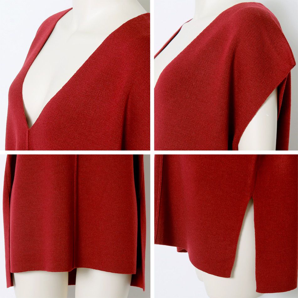 日本 Rejoule - 落肩修身V領針織背心-祖母綠