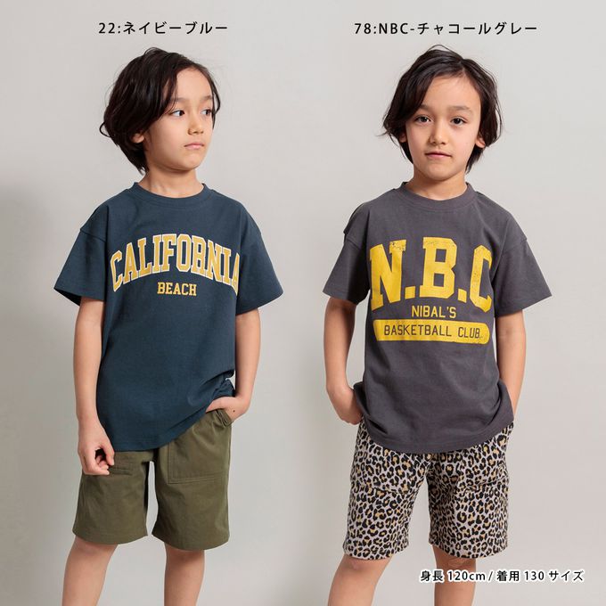 日本 BRANSHES - 100%棉 街頭印花短袖上衣-N.B.C-芥黃