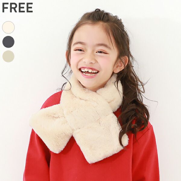 日本 devirock - 柔軟短絨毛優雅造型圍巾-卡其 (FREE)