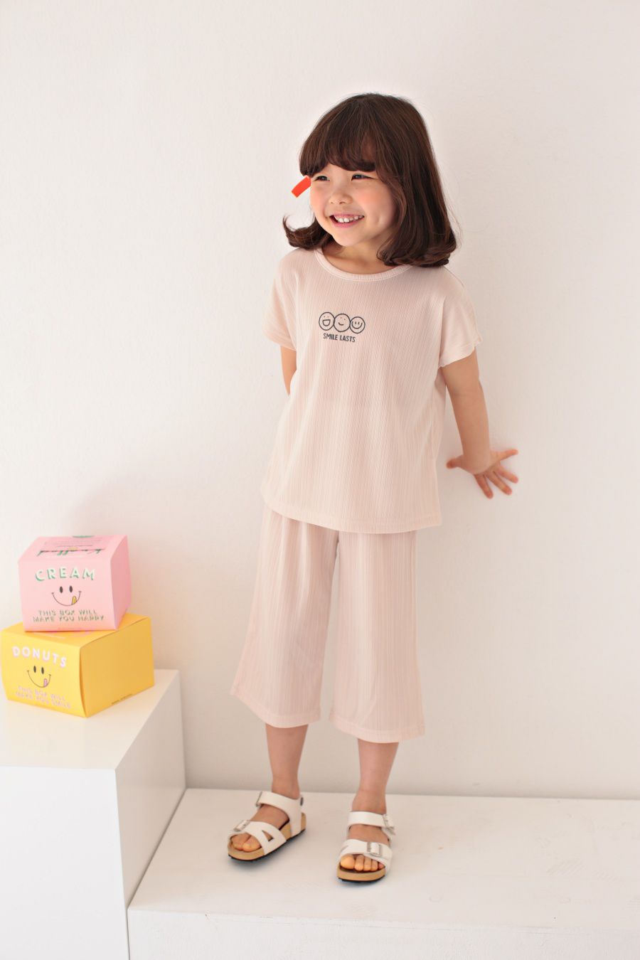 韓國 Dalla - 三個笑臉涼感套裝-杏