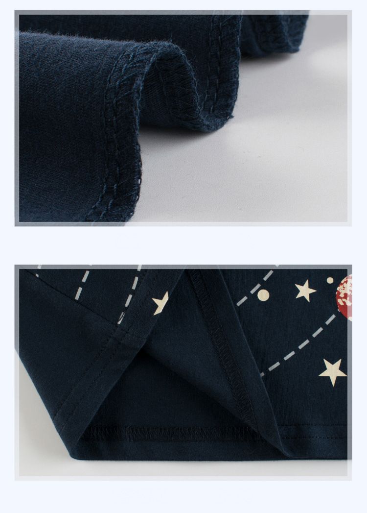 短袖棉T-銀河系探險-深藍色