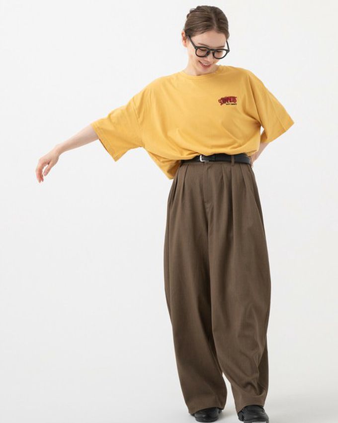 日本 gleam - 美式復古糖果印花寬大風短袖T恤-白