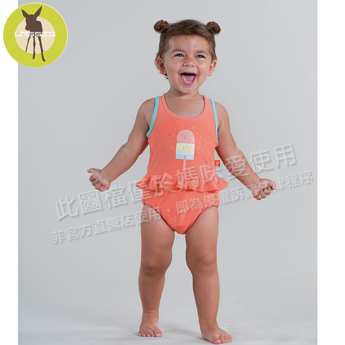 德國 Lassig - 嬰幼兒抗UV連身式泳裝-小點點