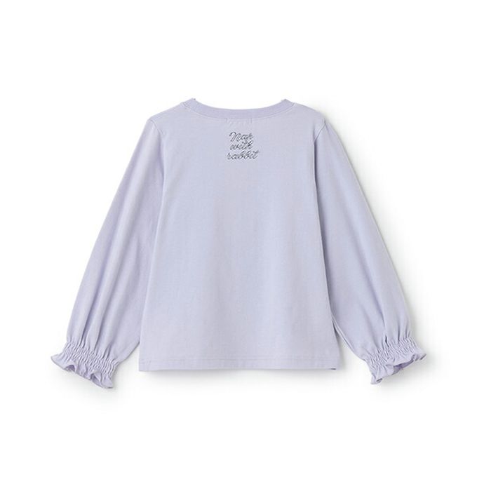 日本 Lycee mine - 夢幻印花荷葉縮口長袖上衣-芭蕾舞鞋-薄荷綠