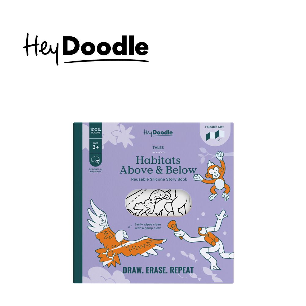 澳洲 創意畫墊故事書-動物與他們的棲息地