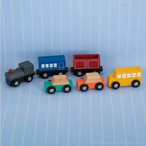 木質交通車套組-汽車&火車(磁吸)
