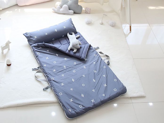 韓國 Teepee - 四季用防蟎抗菌兒童睡袋(有拉鍊)-摩登灰