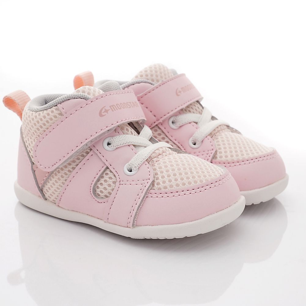 Moonstar日本月星 - 寶寶護踝學步款(寶寶段)-學步鞋-粉