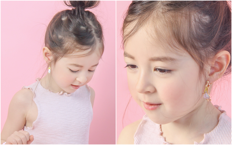 韓國 Babyblee - 童話耳夾-愛麗絲-藍