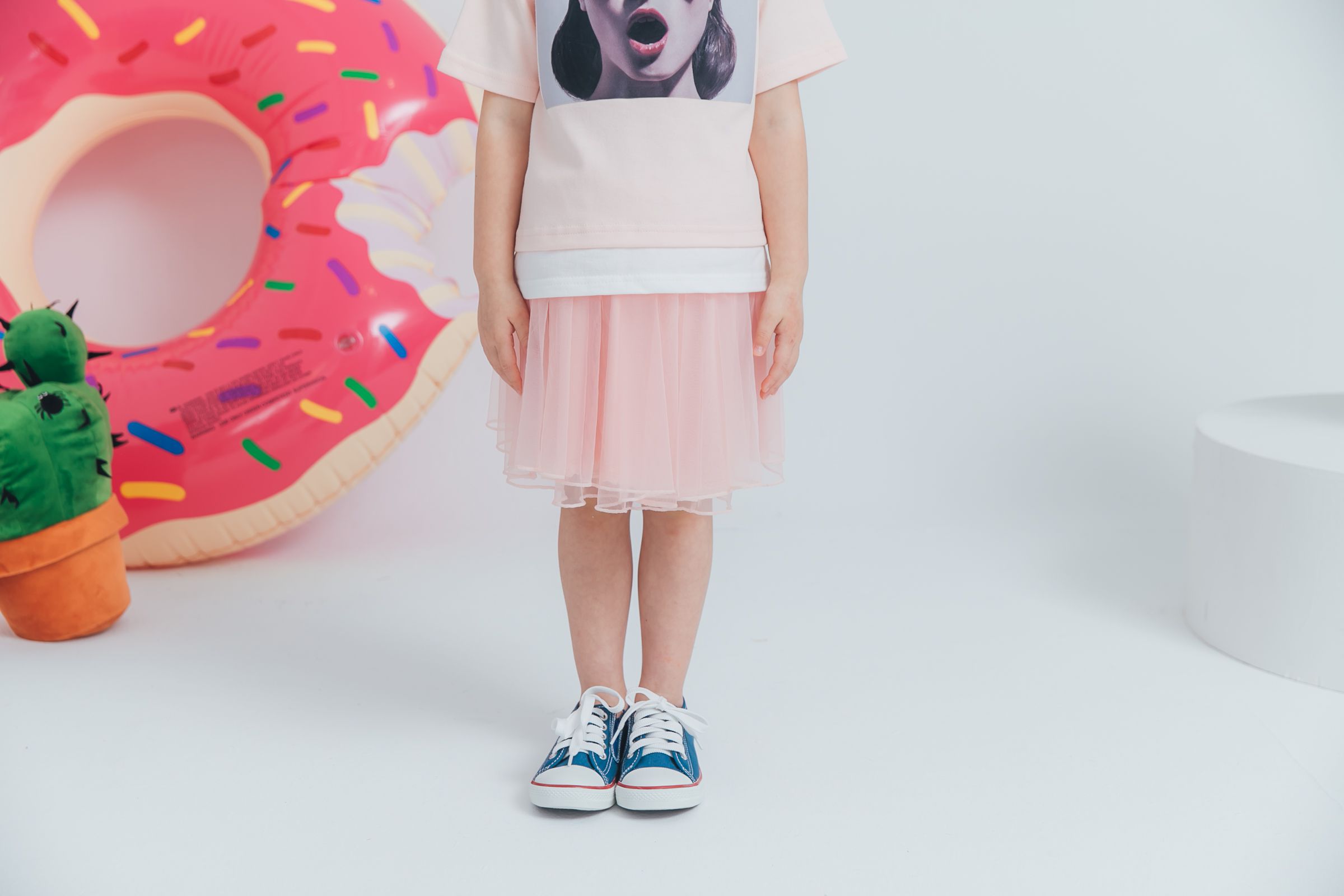 Peachy - 北鼻款*獨家訂製綿柔空氣紗裙-短裙款-蜜桃粉