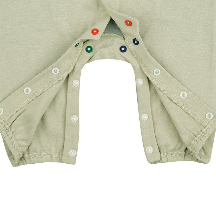 akachan honpo - 長袖兔裝-動物造型屁屁-綠色