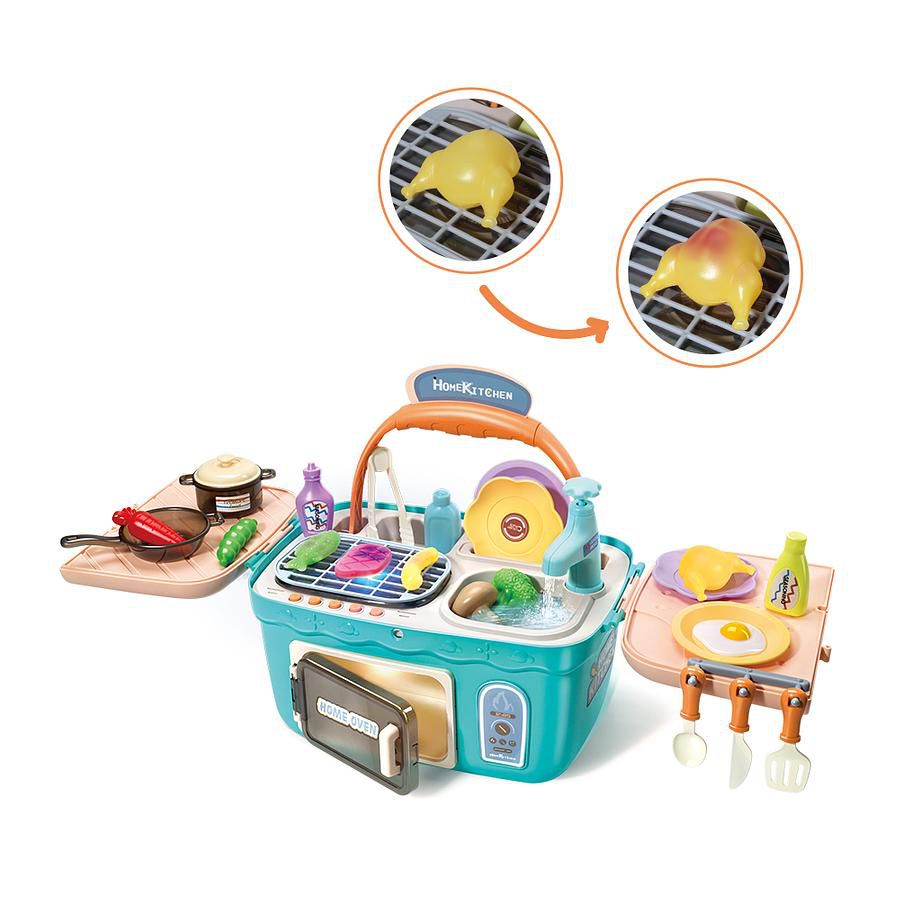 CuteStone - 兒童野餐提籃與烤肉玩具26件組