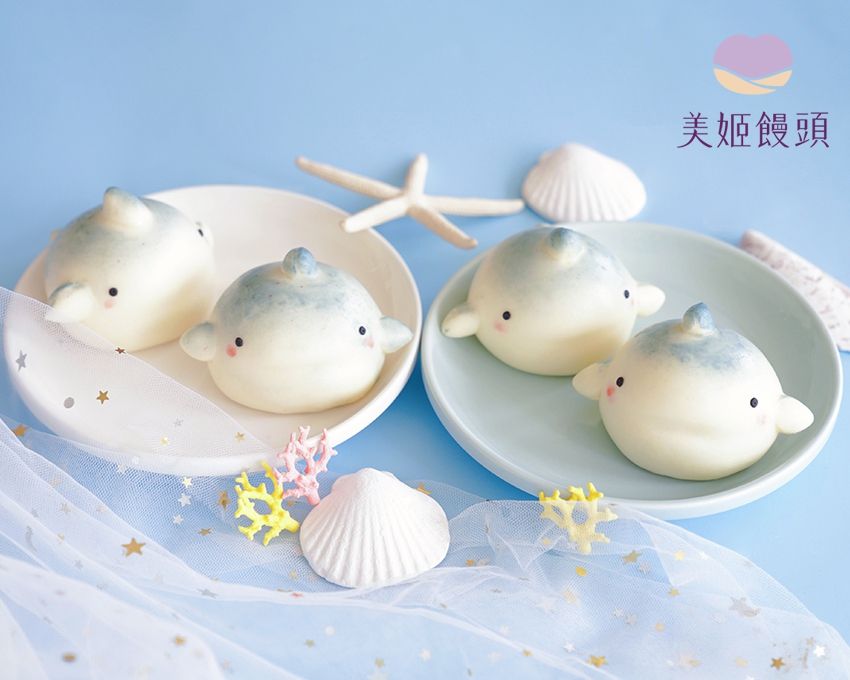 美姬饅頭 - 鯊魚寶貝鮮乳芋泥包-6入-50g/顆