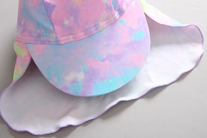 女寶防曬長袖連身泳裝套裝(附帽子)-萌萌獨角獸-紫色