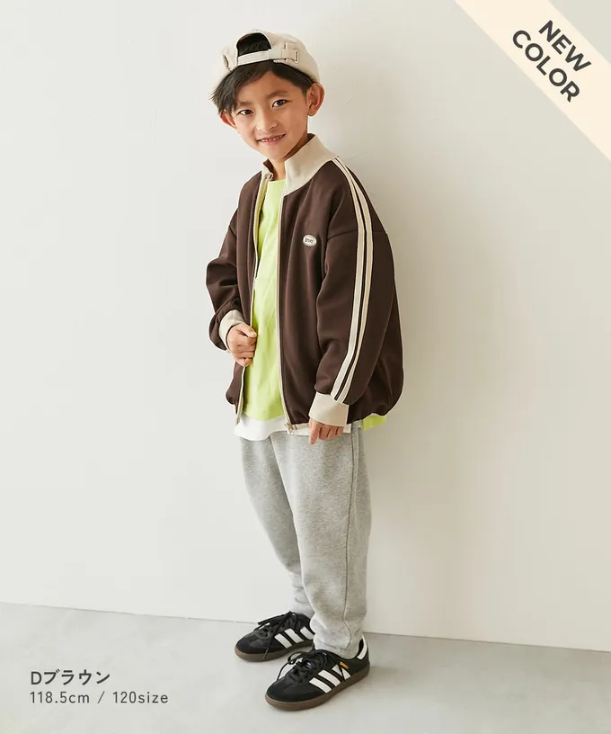 日本 devirock - 小立領側線條運動風夾克-象牙白