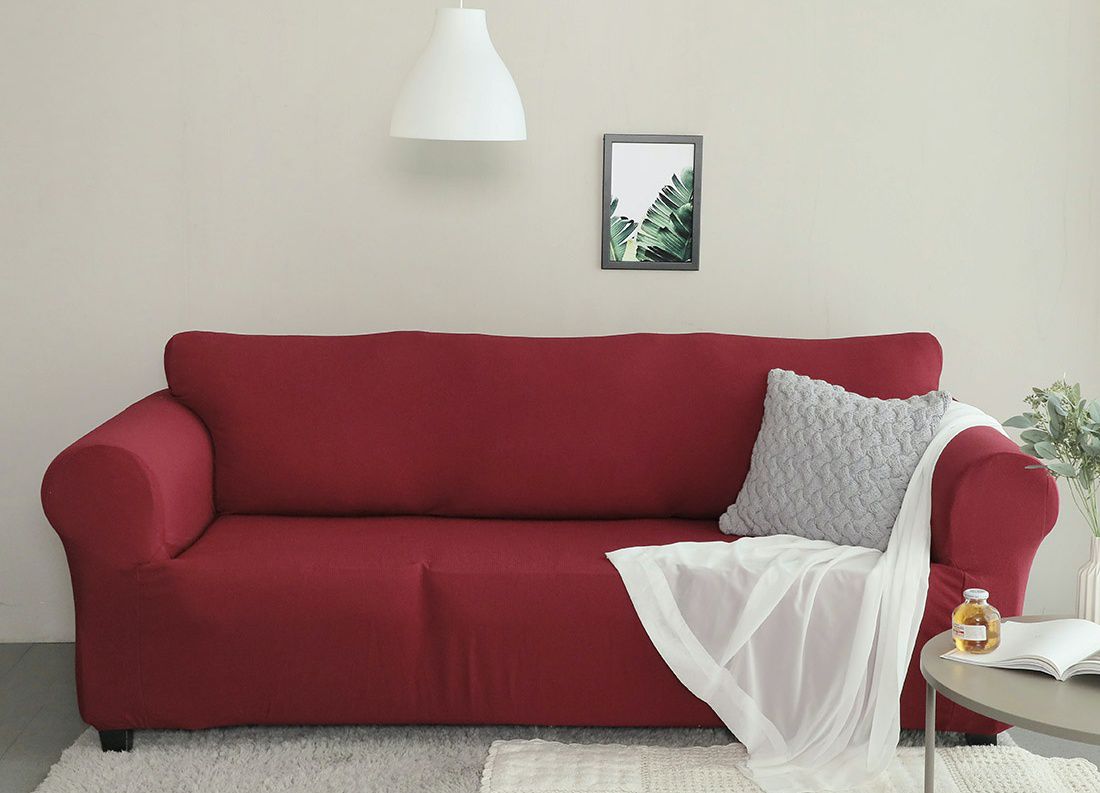 韓國 Prielle - 包覆型超彈力透氣防污沙發套-深灰