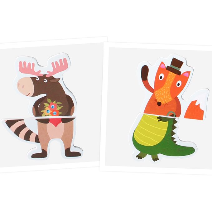 韓國 Ariati - 磁性配對拼圖-動物