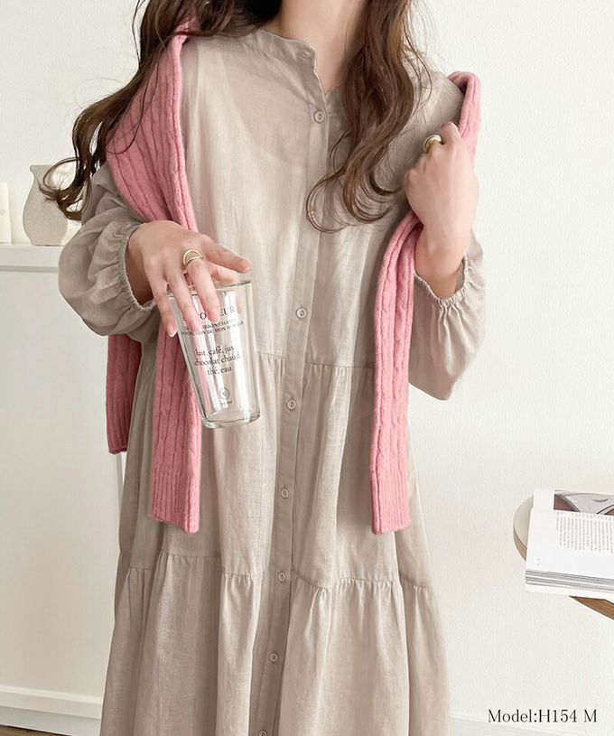 日本 Classical Elf - 2way前後穿 純棉輕透開襟襯衫洋裝-白