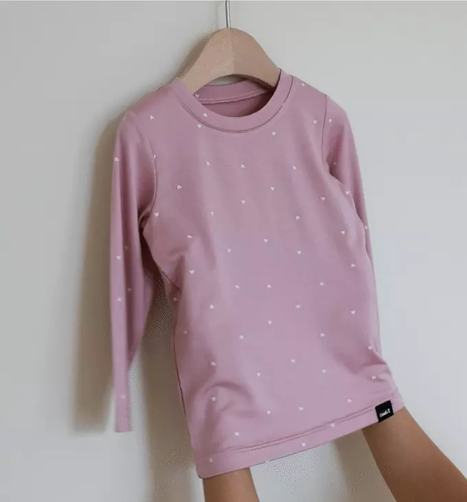 韓國 Cordi-i - 保暖彈性發熱衣套裝-小愛心-灰藍