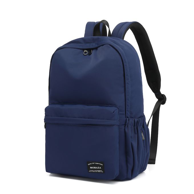 Heine 海恩 - 後背包 極簡風女包 絲綢柔軟包包 尼龍後背包 防潑水後包包 (M1001)-藍色