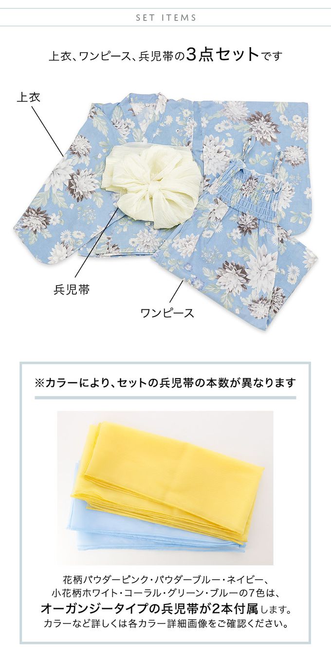 日本 Catherine Cottage - 夢幻2way純棉兵兒帶浴衣(可當洋裝)-紫陽花與蝶-粉黃