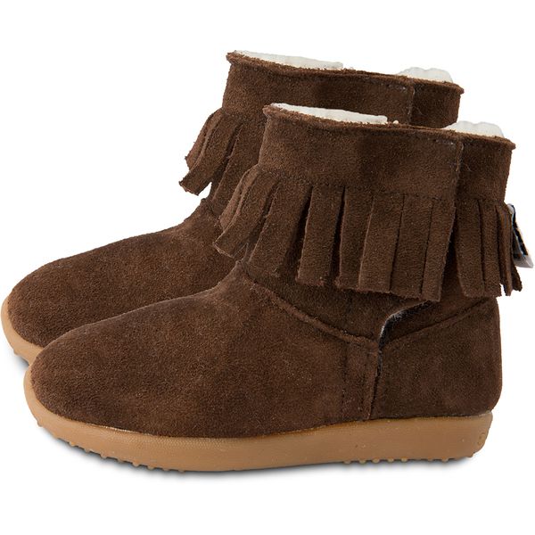 英國 shooshoos - 健康無毒真皮手工童鞋/靴子-咖啡流蘇