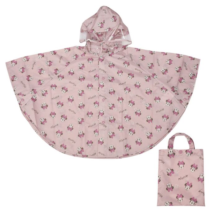 akachan honpo - 短斗篷式雨衣-迪士尼-粉紅色 (80~95cm)