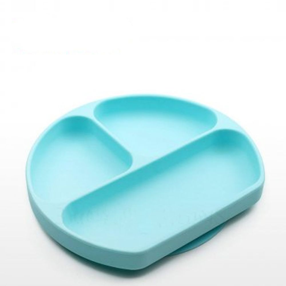 美國 Bumkins - 矽膠餐盤-水藍