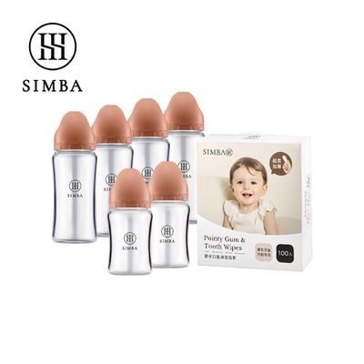 Simba 小獅王辛巴 - 新生兒蘊蜜質金口腔清潔組(寬口)-新生適用-覓粉